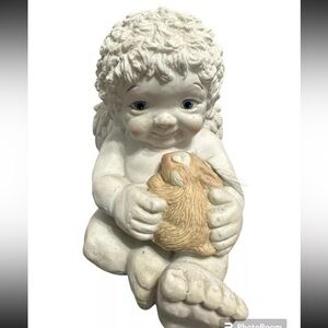 Dreamsicles Large Cherub/Angel With Bunny 1990’s 6” Tall
